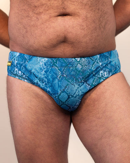 Regular Swim Brief - Blue Serpent