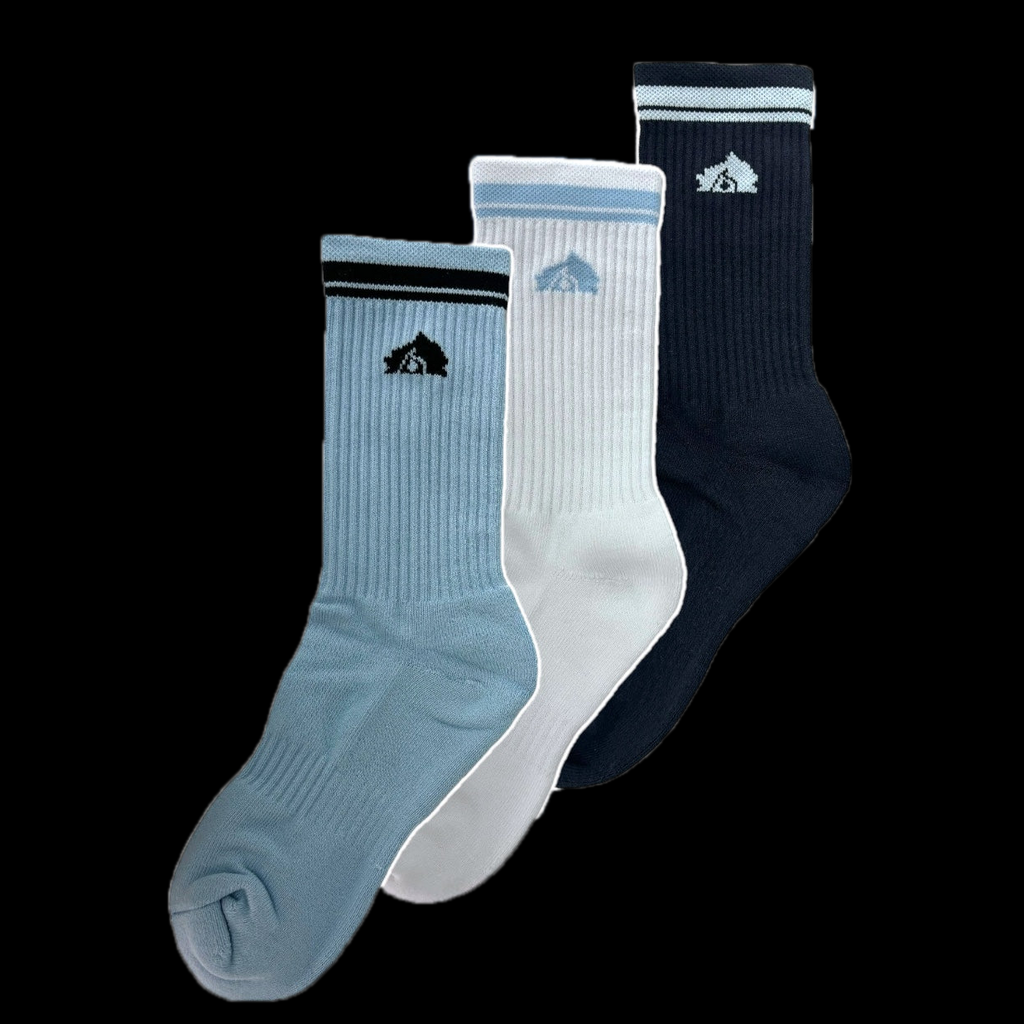 DEN 3 Pack Sports Socks - Blues