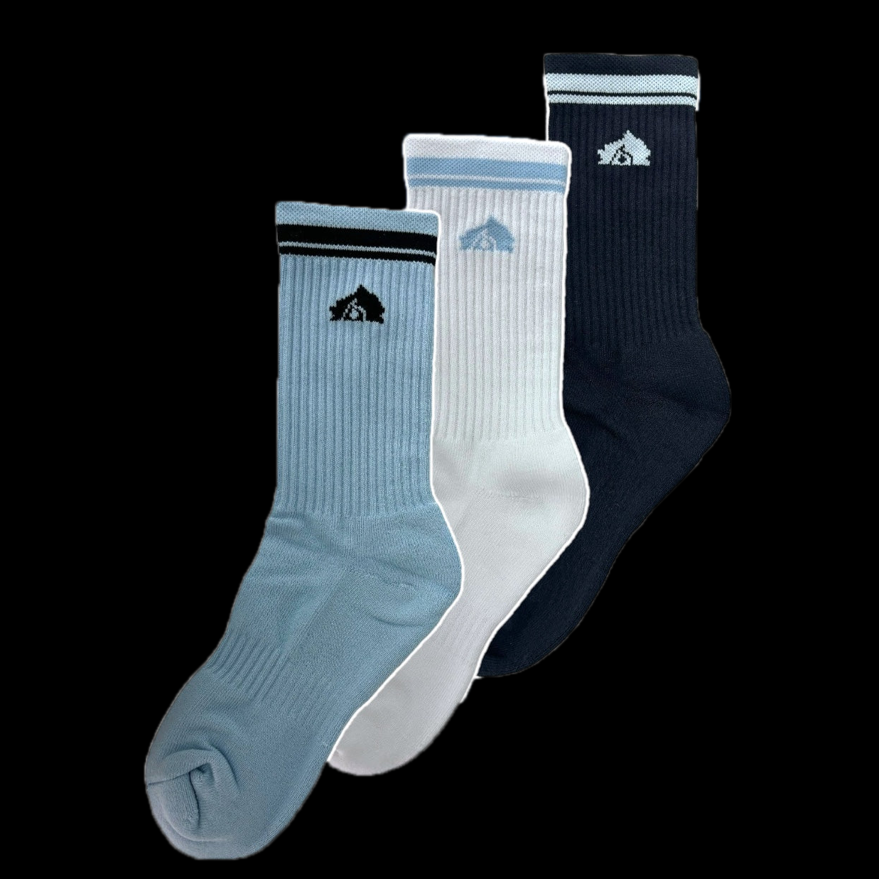 DEN 3 Pack Sports Socks - Blues