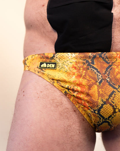 Skinny Swim Brief - Gold Serpent