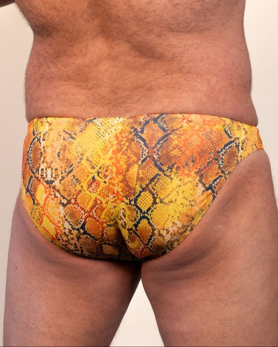 Skinny Swim Brief - Gold Serpent