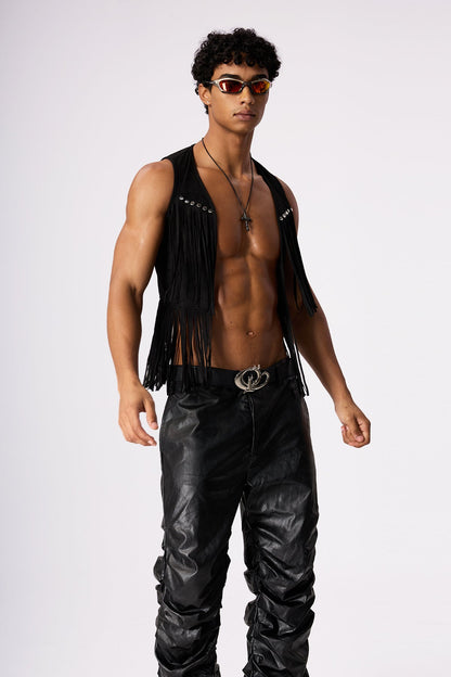 Ice Circuit Sleeveless Fringe Jacket