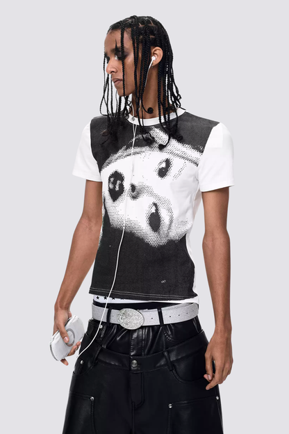 Ice Opinion Portrait Print T-Shirt