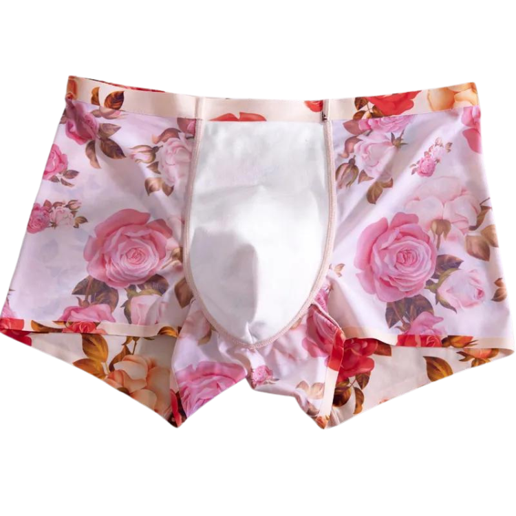 Ice Silk Floral Underwear