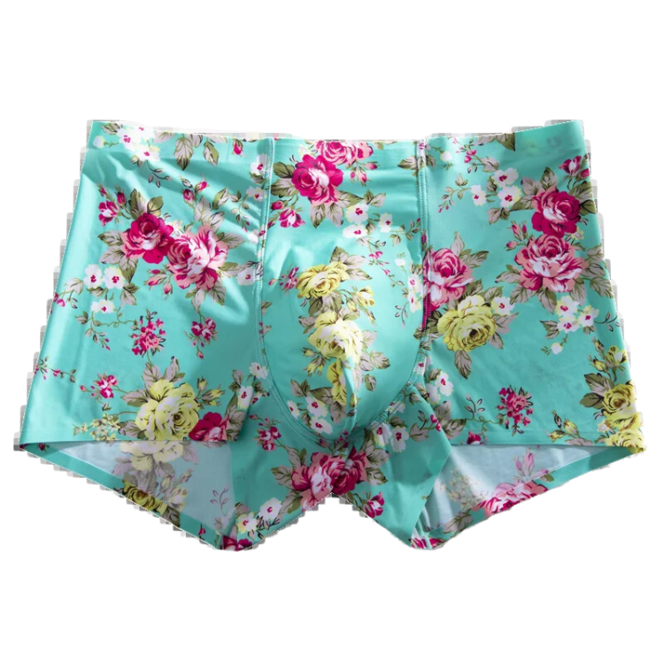 Ice Silk Floral Underwear