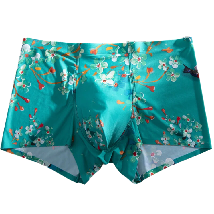 Ice Silk Floral Underwear