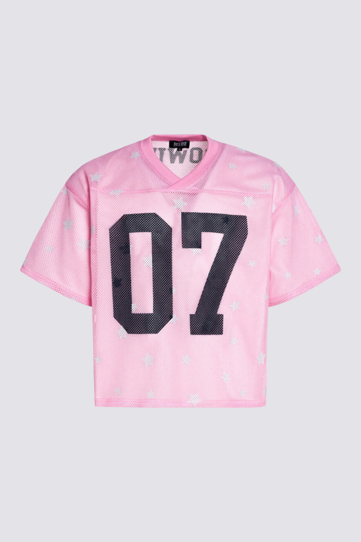Illume Curve Cutout V Neck Star T-Shirt Pink