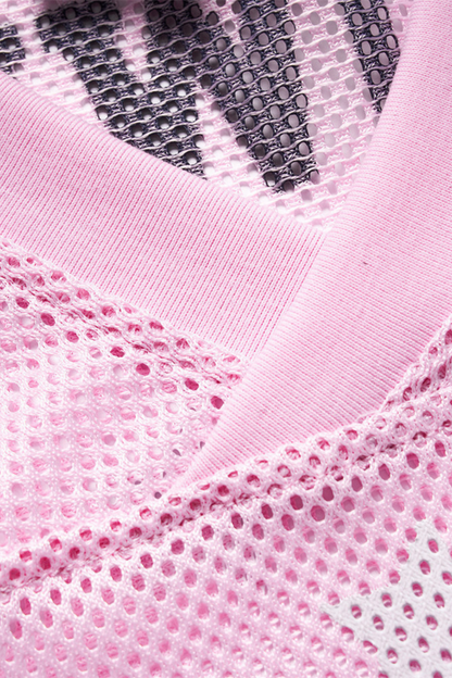 Illume Curve Cutout V Neck Star T-Shirt Pink