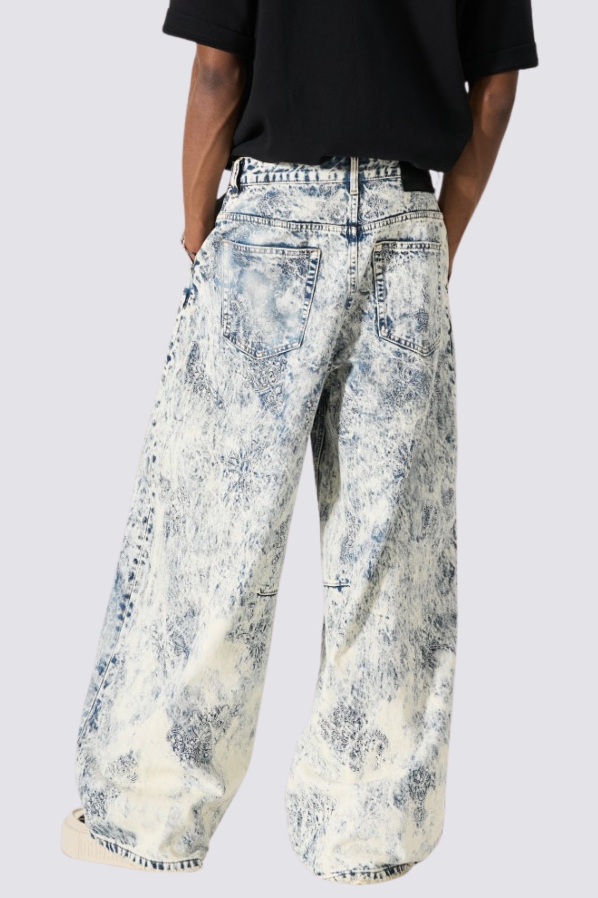 Indigo Flux Tie Dye Barrel Jeans