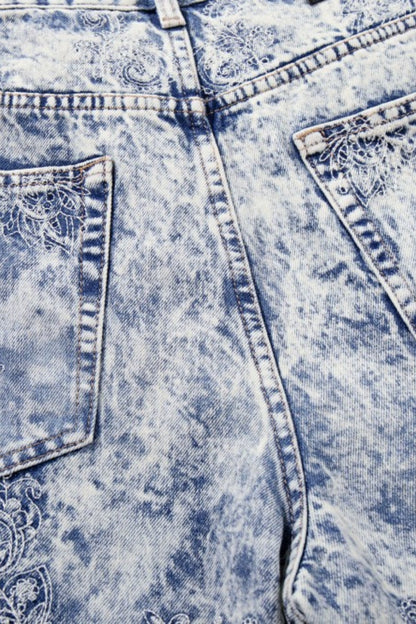 Indigo Flux Tie Dye Barrel Jeans