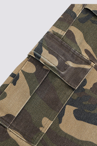 Industrial Cut Camouflage Jeans
