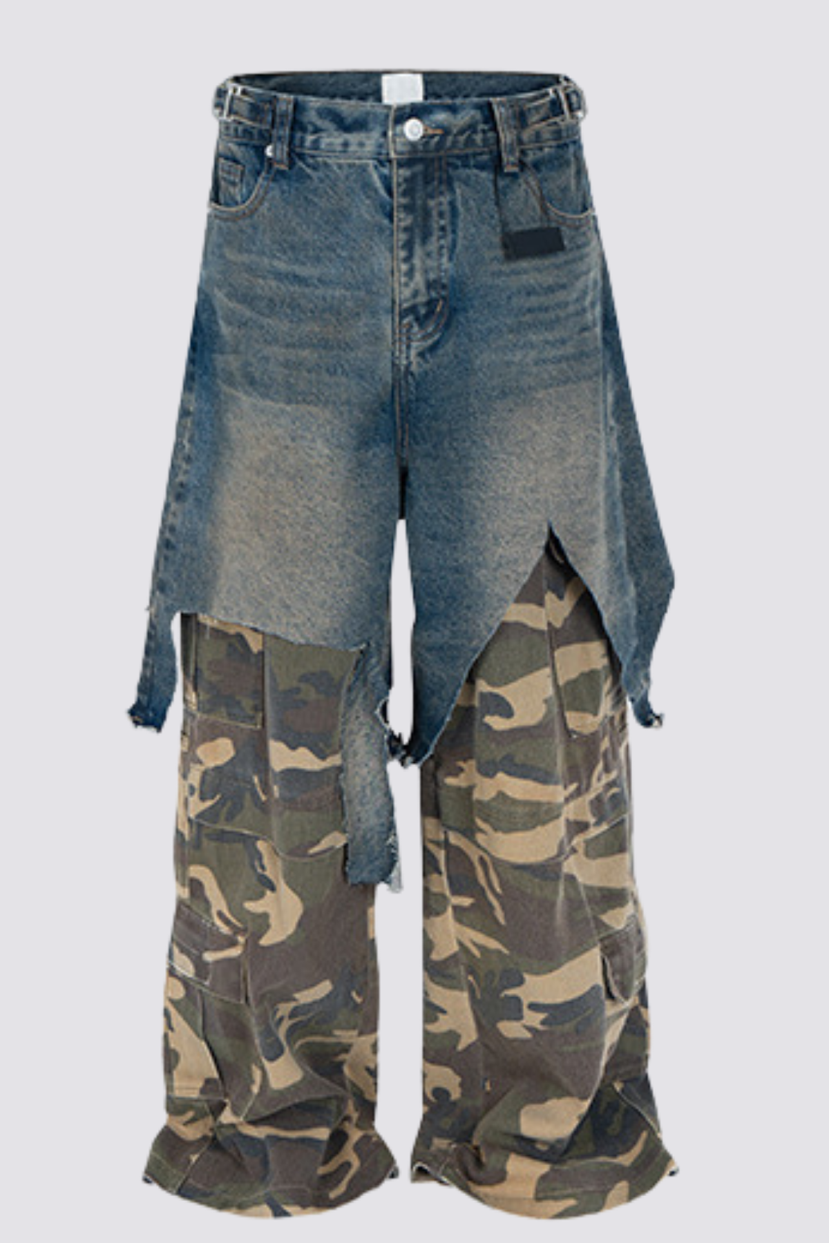 Industrial Cut Camouflage Jeans