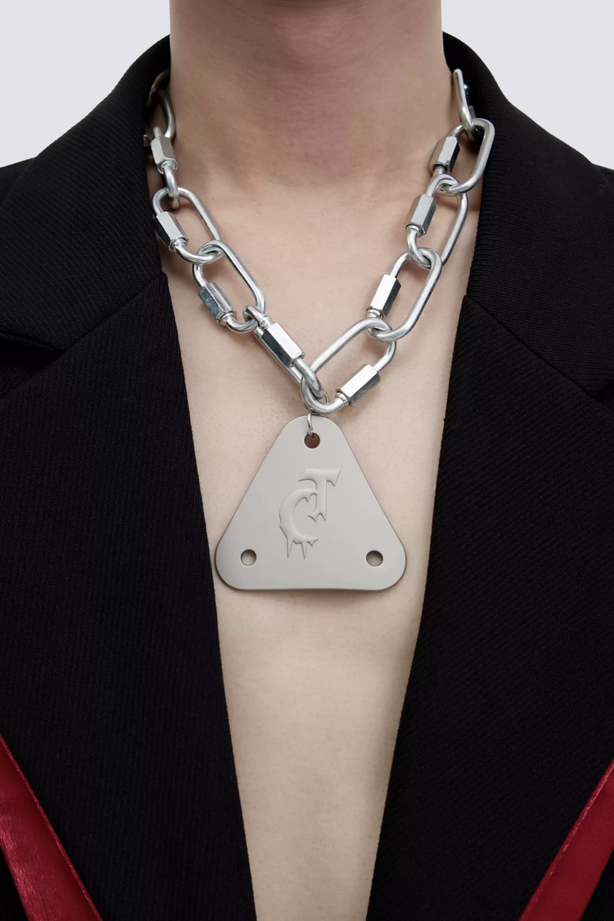 Industrial Luster Triangle Necklace