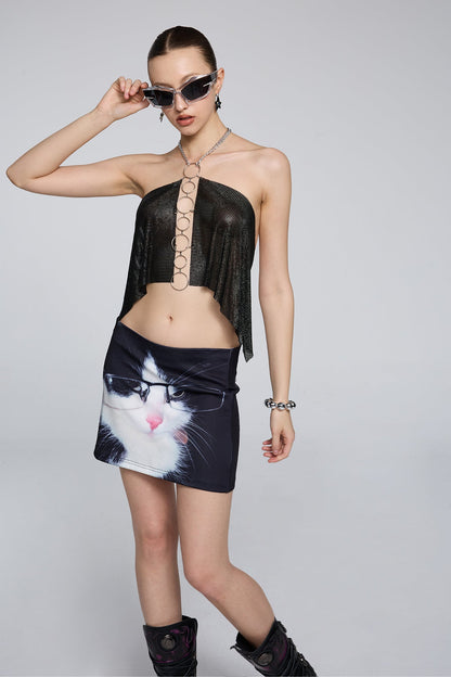 Infinite Loop Halter Neck Chainmail Top