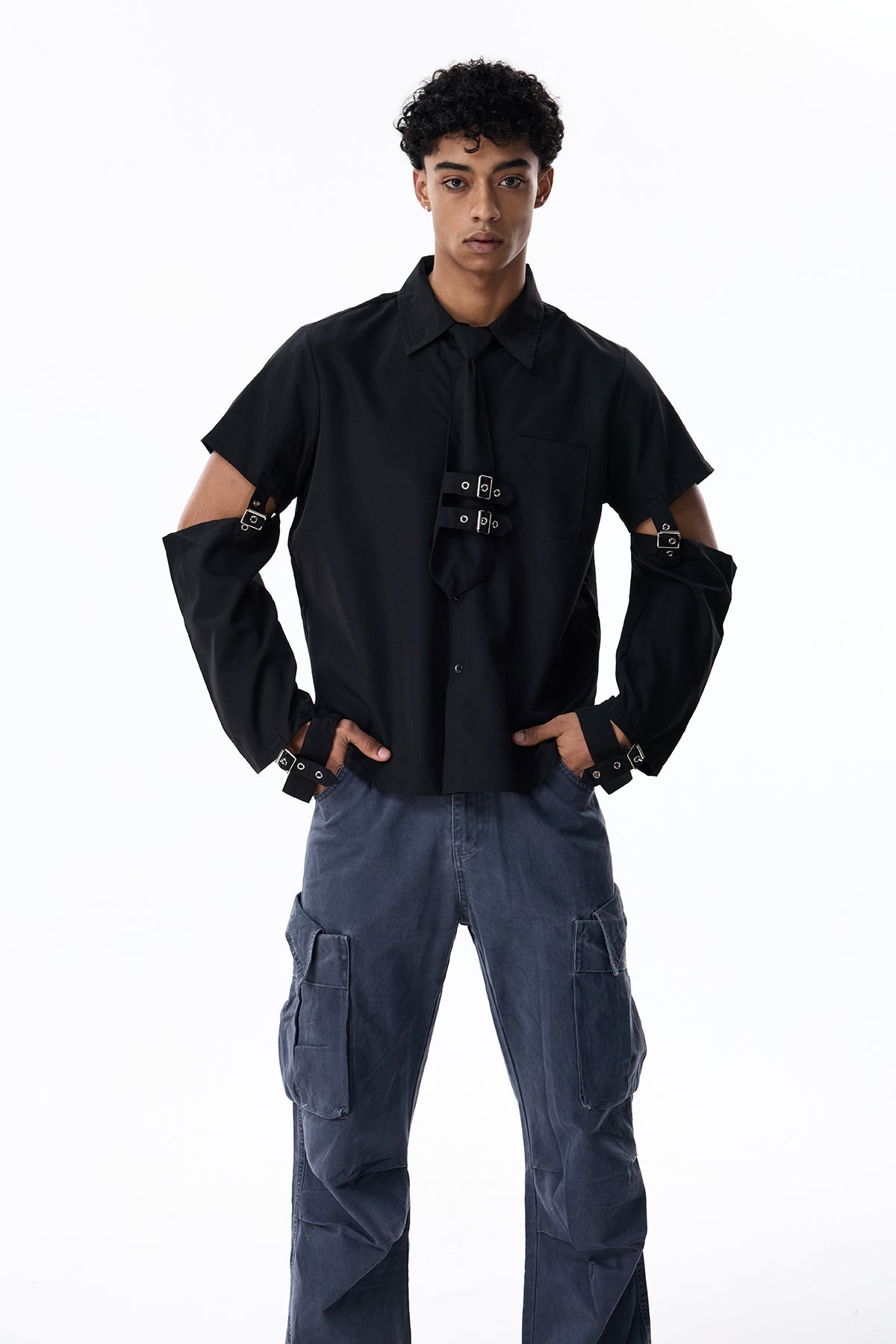 Ink Layer Long Sleeve Shirts Black