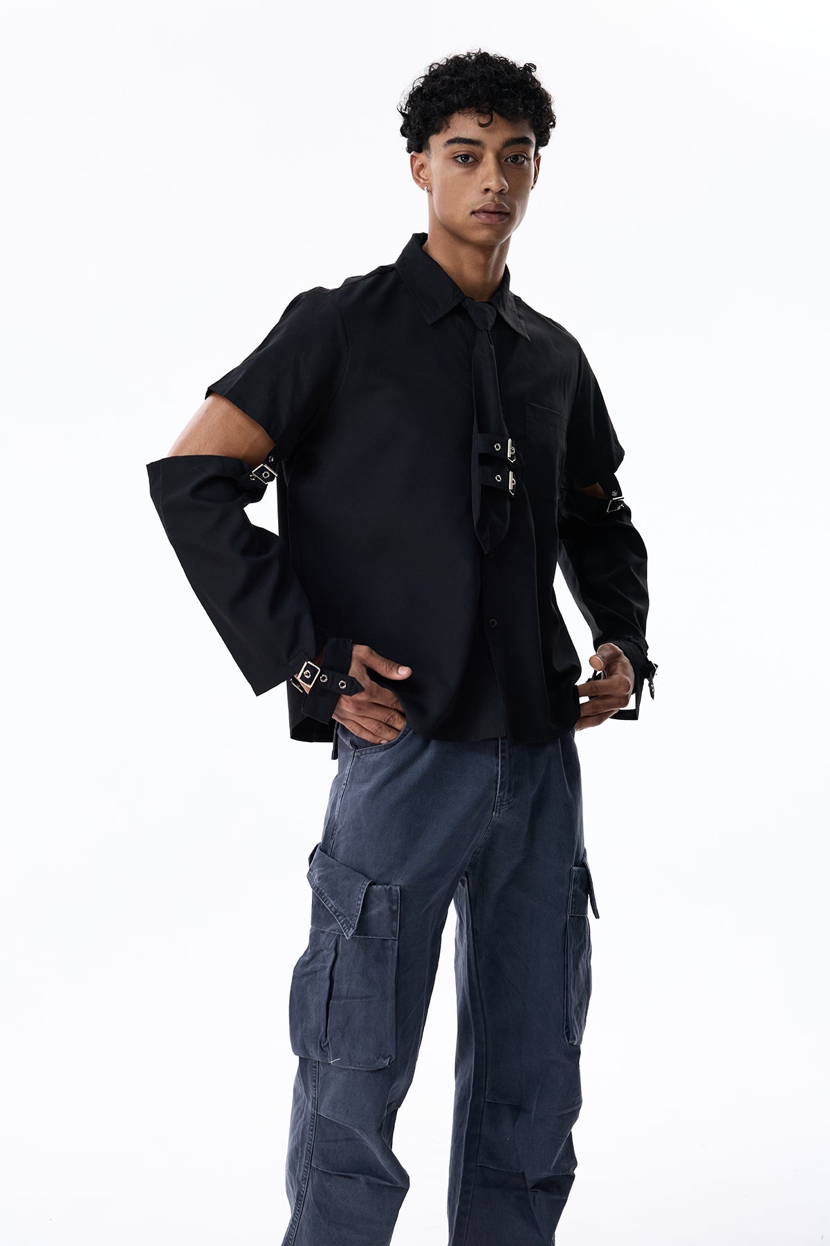 Ink Layer Long Sleeve Shirts Black