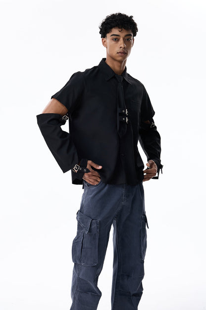 Ink Layer Long Sleeve Shirts Black