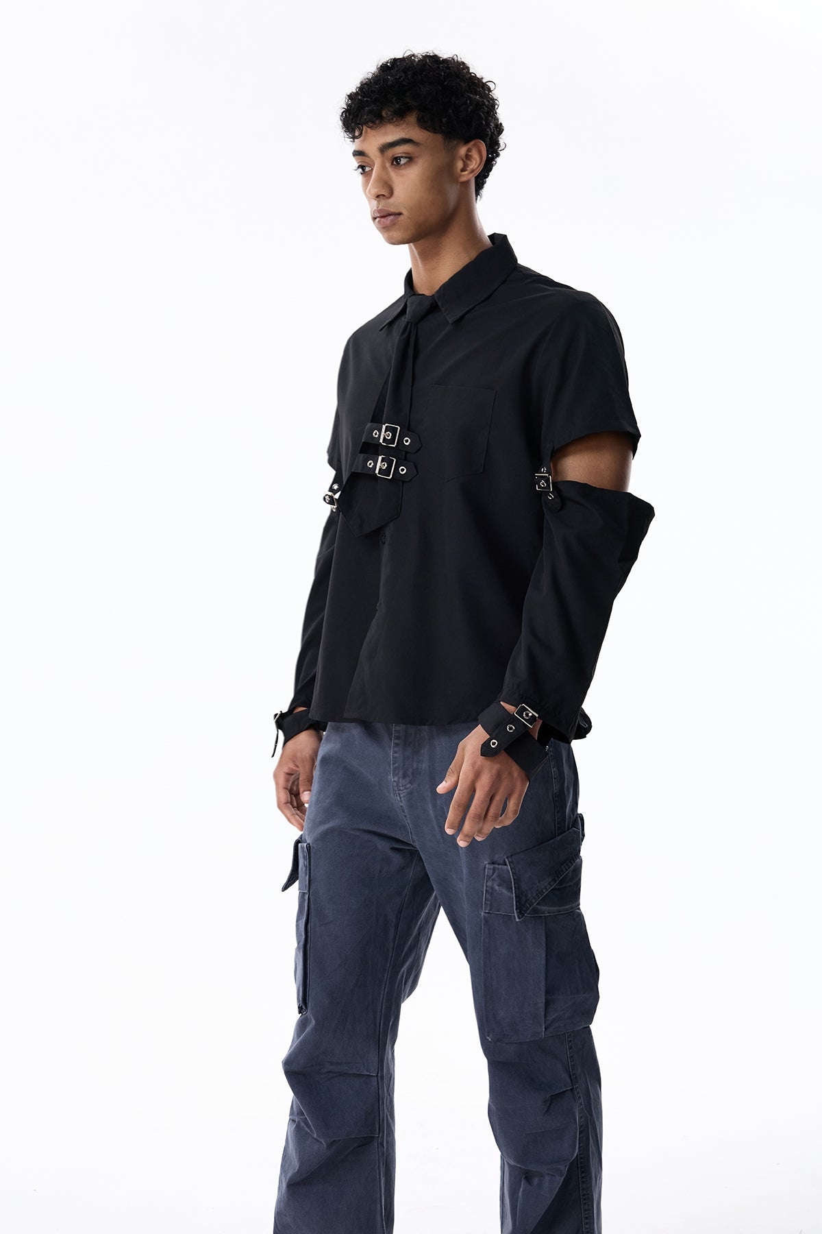 Ink Layer Long Sleeve Shirts Black