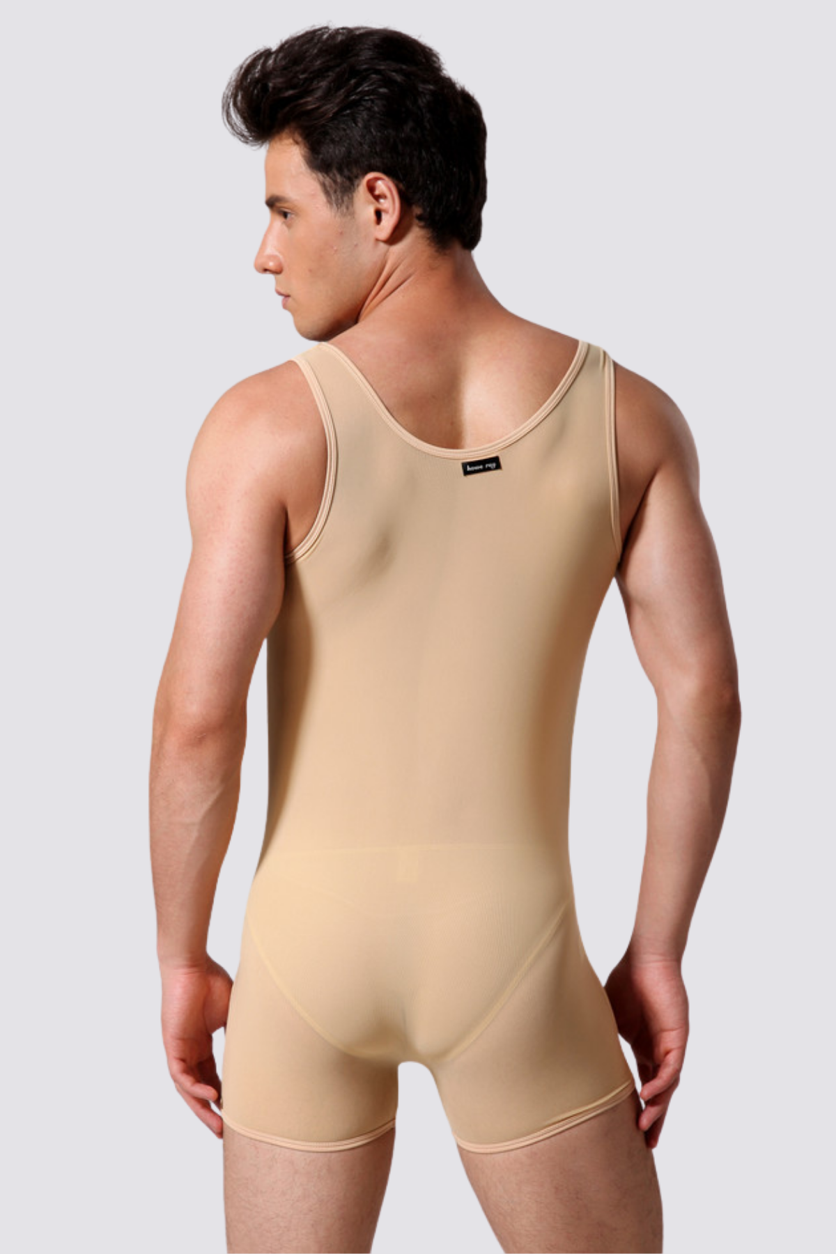 Integrated Wear Sleeveless Mesh Playsuit Khaki