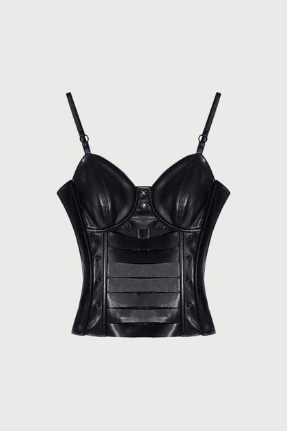 Iron Cut Spaghetti Leather Top