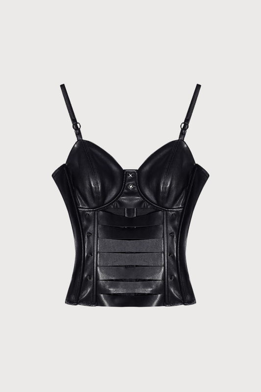 Iron Cut Spaghetti Leather Top