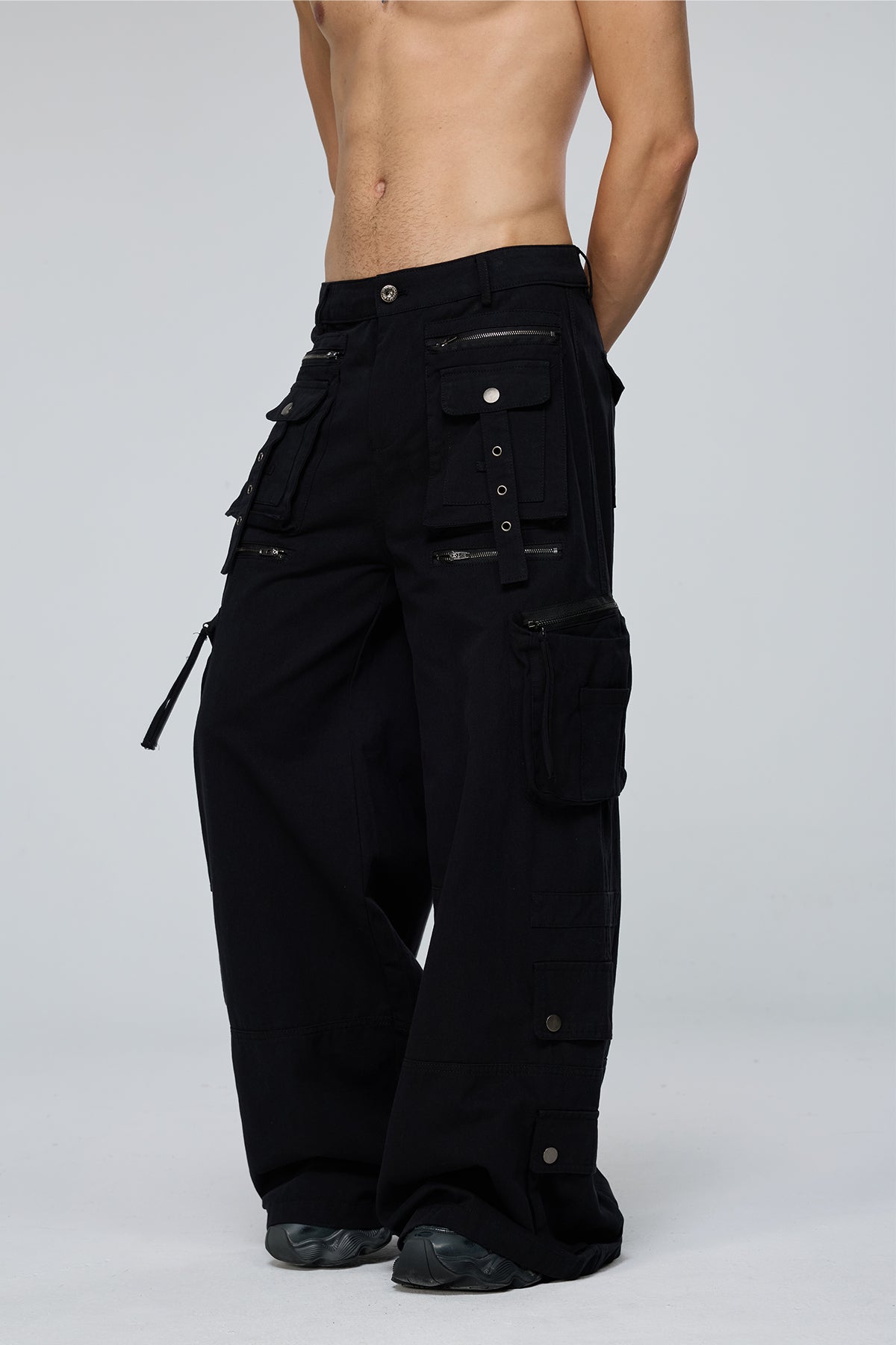 Iron Frame Deconstructed Barrel Cargo Pants