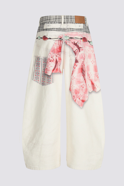 Iron Mileage Plaid Straight Jeans