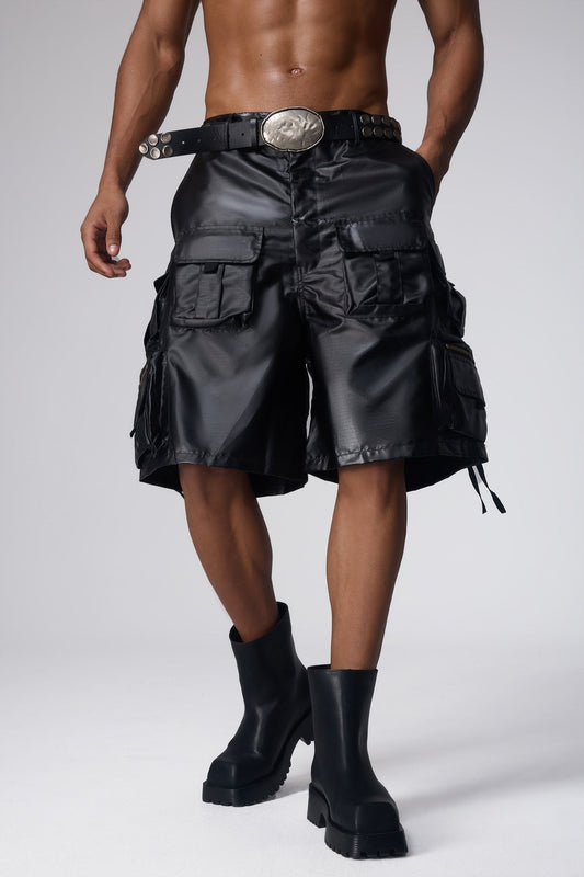 Iron Mood Waxed Cargo Shorts