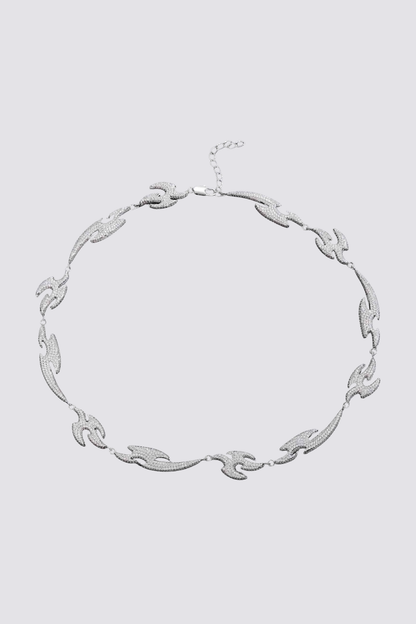 Iron Shine Diamond Swallow Necklace