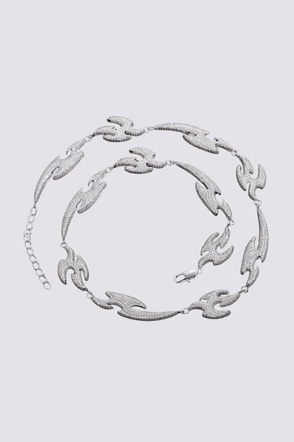 Iron Shine Diamond Swallow Necklace