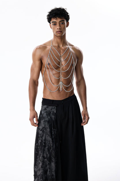 Iron Spark Embellished Chest Chain