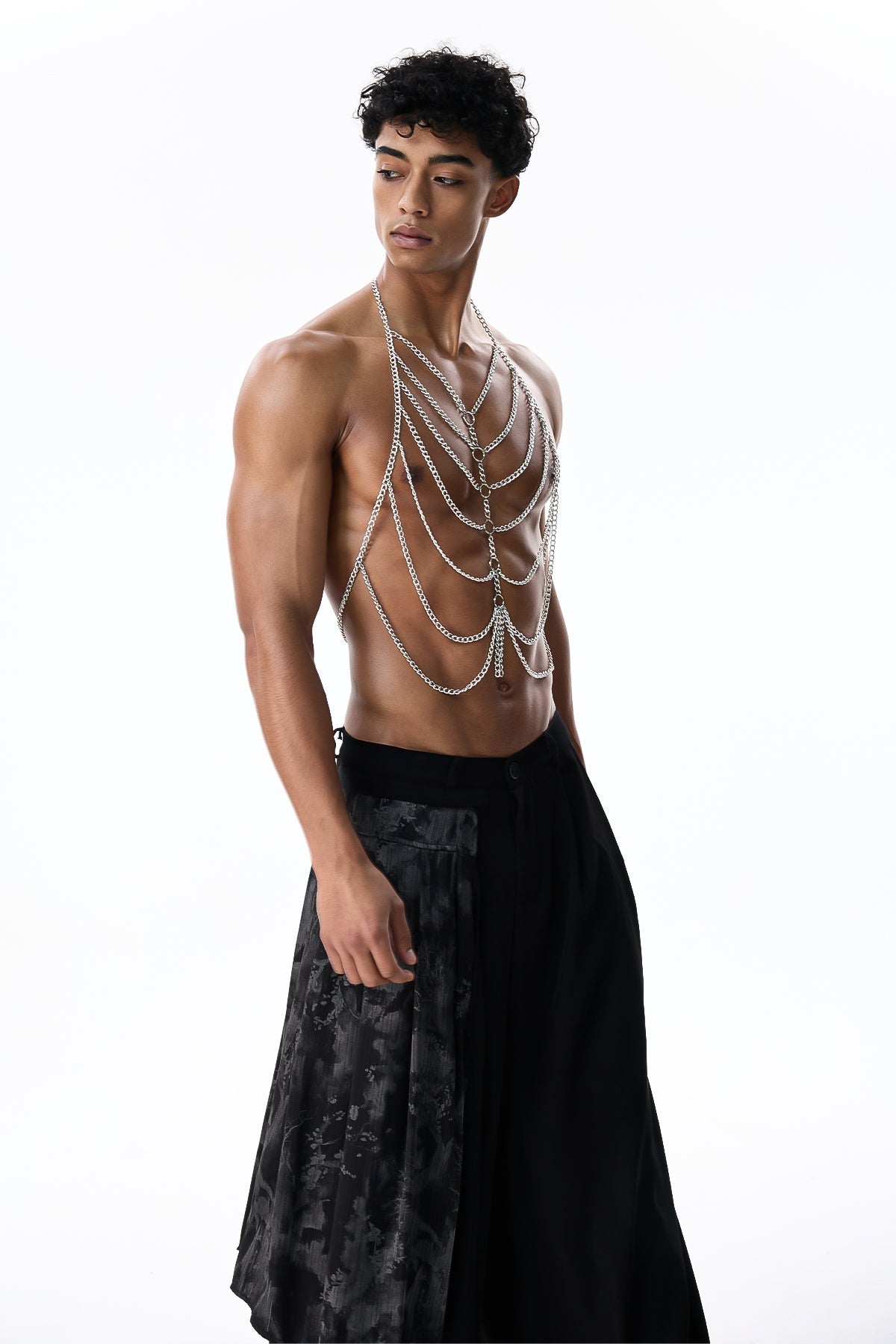 Iron Spark Embellished Chest Chain