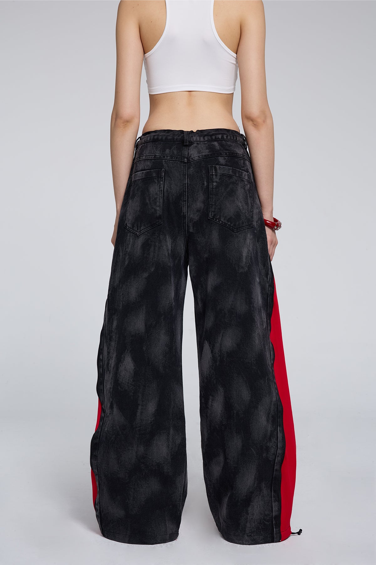 Iron Vector Wide Leg Deconstructed Jeans