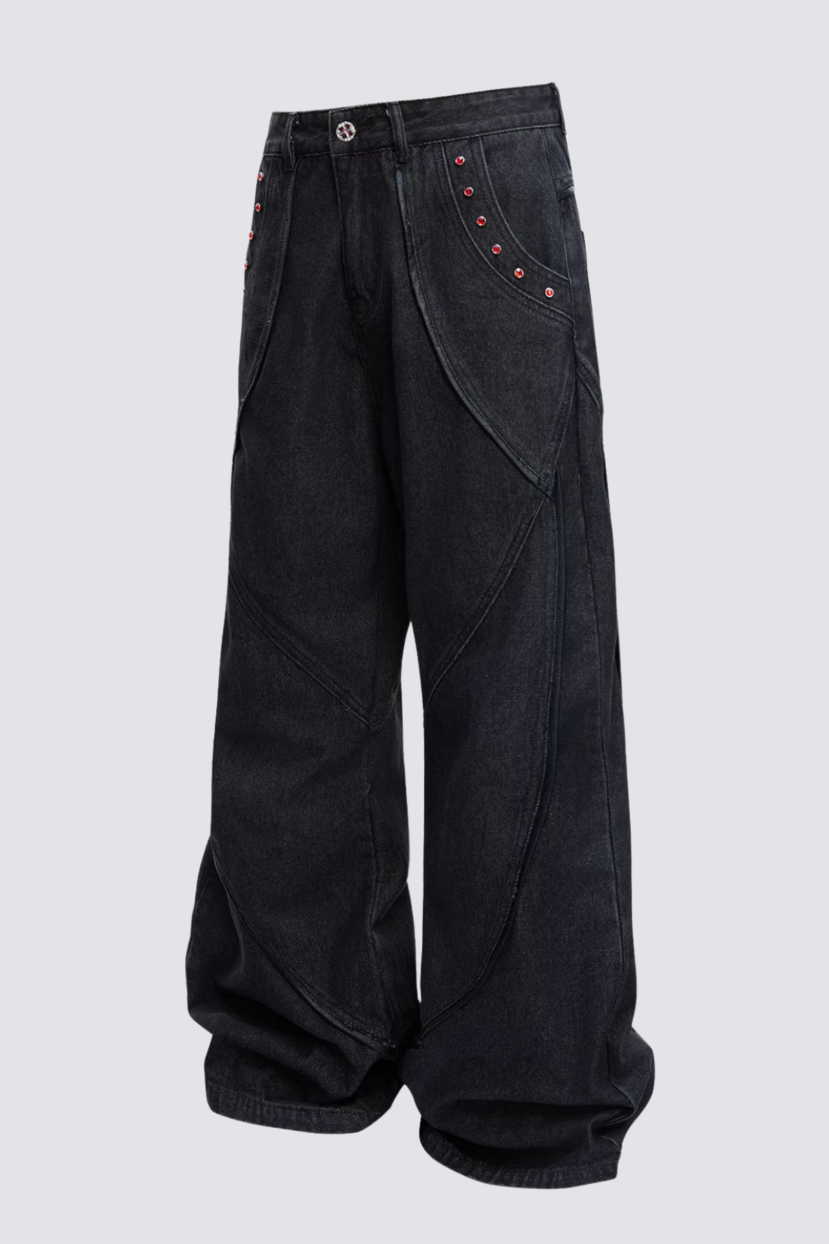 Iron Wash Rhinestone Bootcut Jeans
