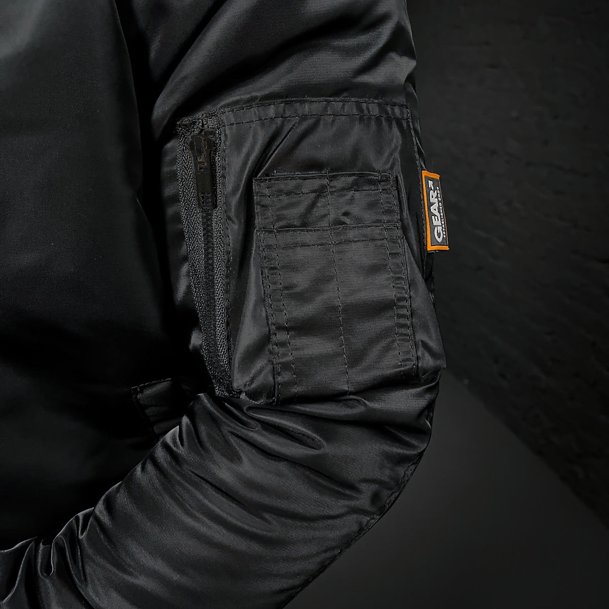 FLIGHT JACKET CAMDEN BLK NYLON