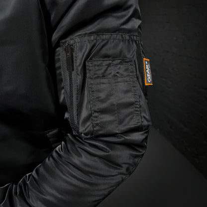 FLIGHT JACKET CAMDEN BLK NYLON