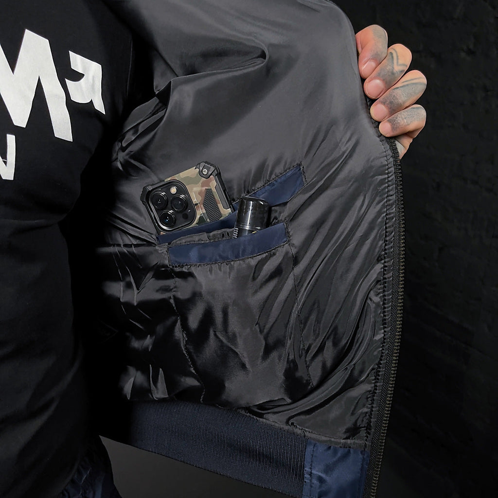 FLIGHT JACKET CAMDEN NAVY NYLON