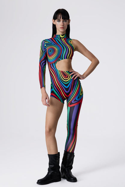Jelly Blast One Shoulder Jumpsuit