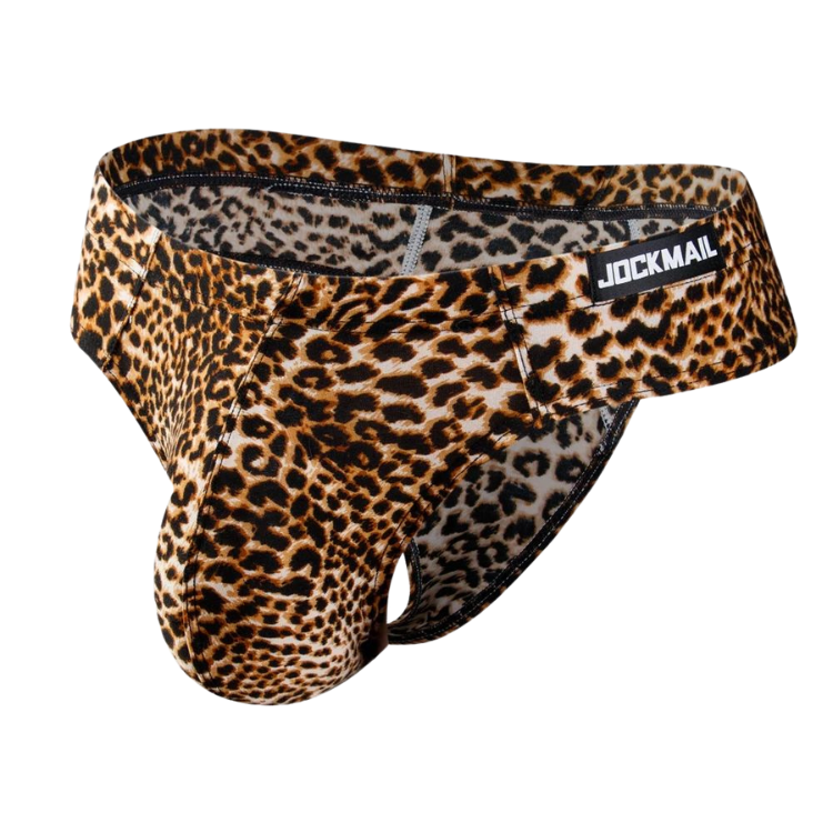 Jockmail Leopard Sizzle Thong