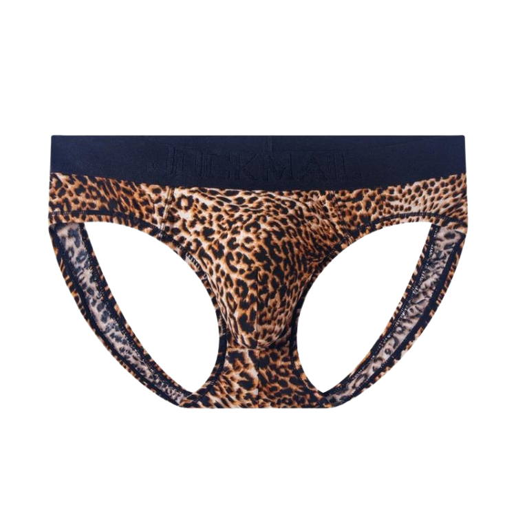 Jockmail Leopard Sizzle Thong