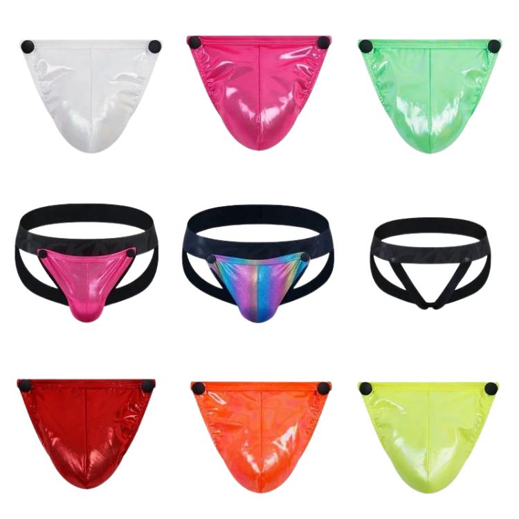 Jockmail Minimal Reflective Rainbow Jockstrap