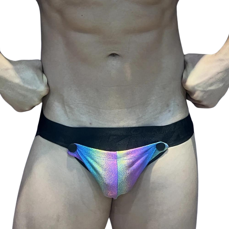 Jockmail Minimal Reflective Rainbow Jockstrap