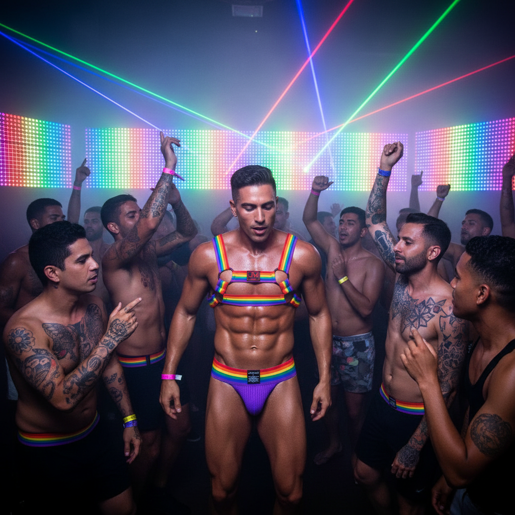 Jockmail Pride Warrior Rainbow Harness Set