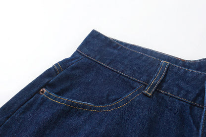 Flame Burnout Distressed Denim Shorts – Bold, Streetwear-Inspired Design