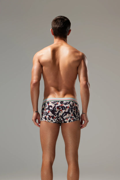 Men’s Cherry Oil Painting Print Boxer Shorts – Soft, Quick-Dry & Breathable