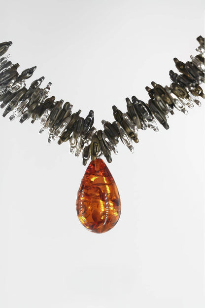 Amber Pendant Necklace