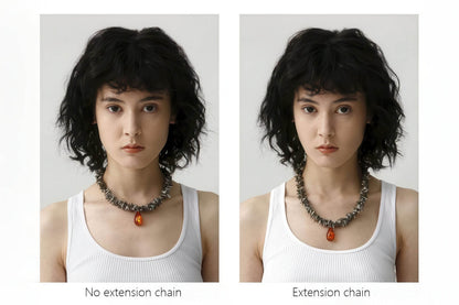 Amber Pendant Necklace