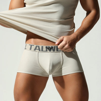Men's Solid Color Boxer Briefs , Cotton Comfort