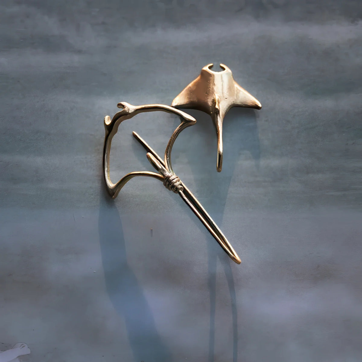 Artisan Manta Ray Dangle Earrings – Unique Ocean Series Design