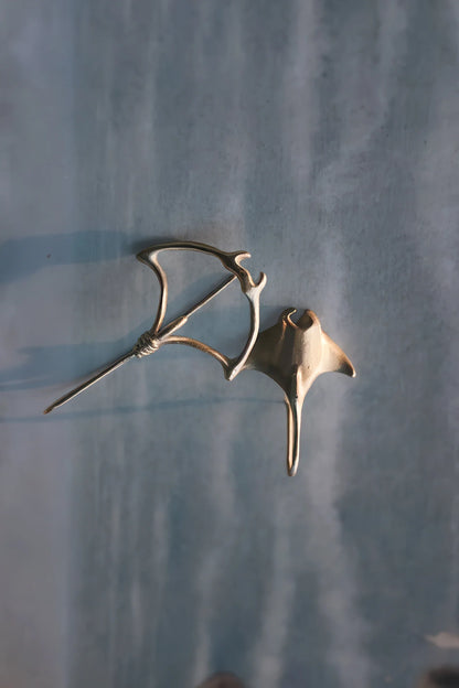 Artisan Manta Ray Dangle Earrings – Unique Ocean Series Design